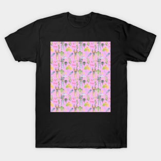 Cute pink Lama Pattern T-Shirt